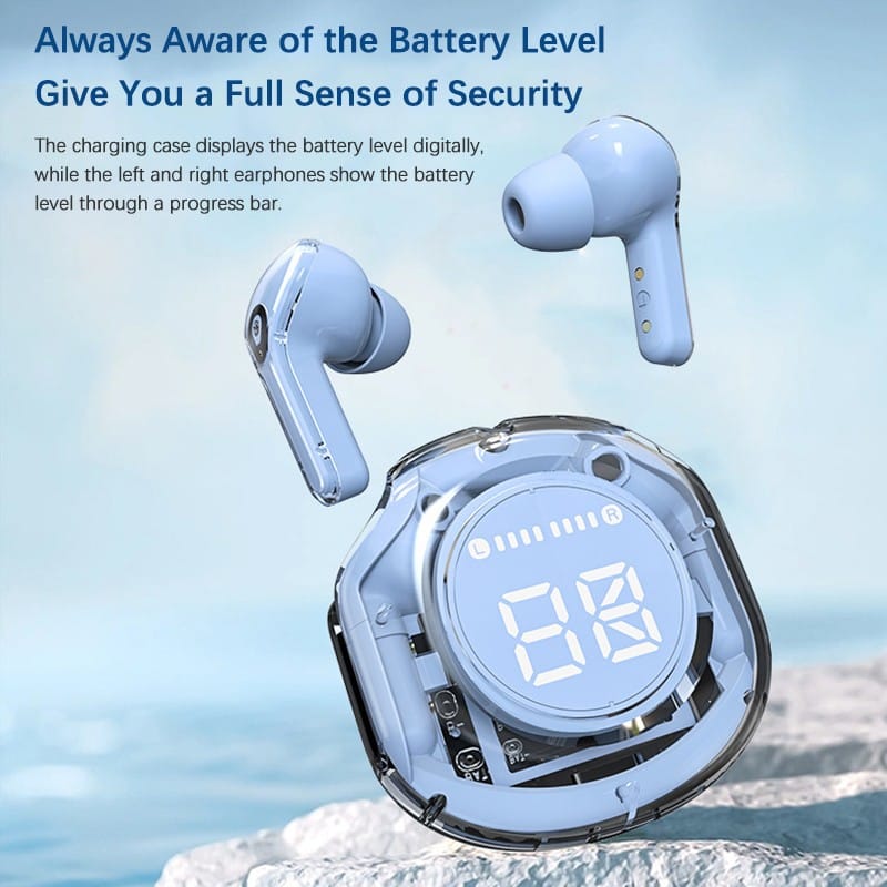 Wireless ultra pro Ear buds Transparent Digital Bluetooth Headphone ➡