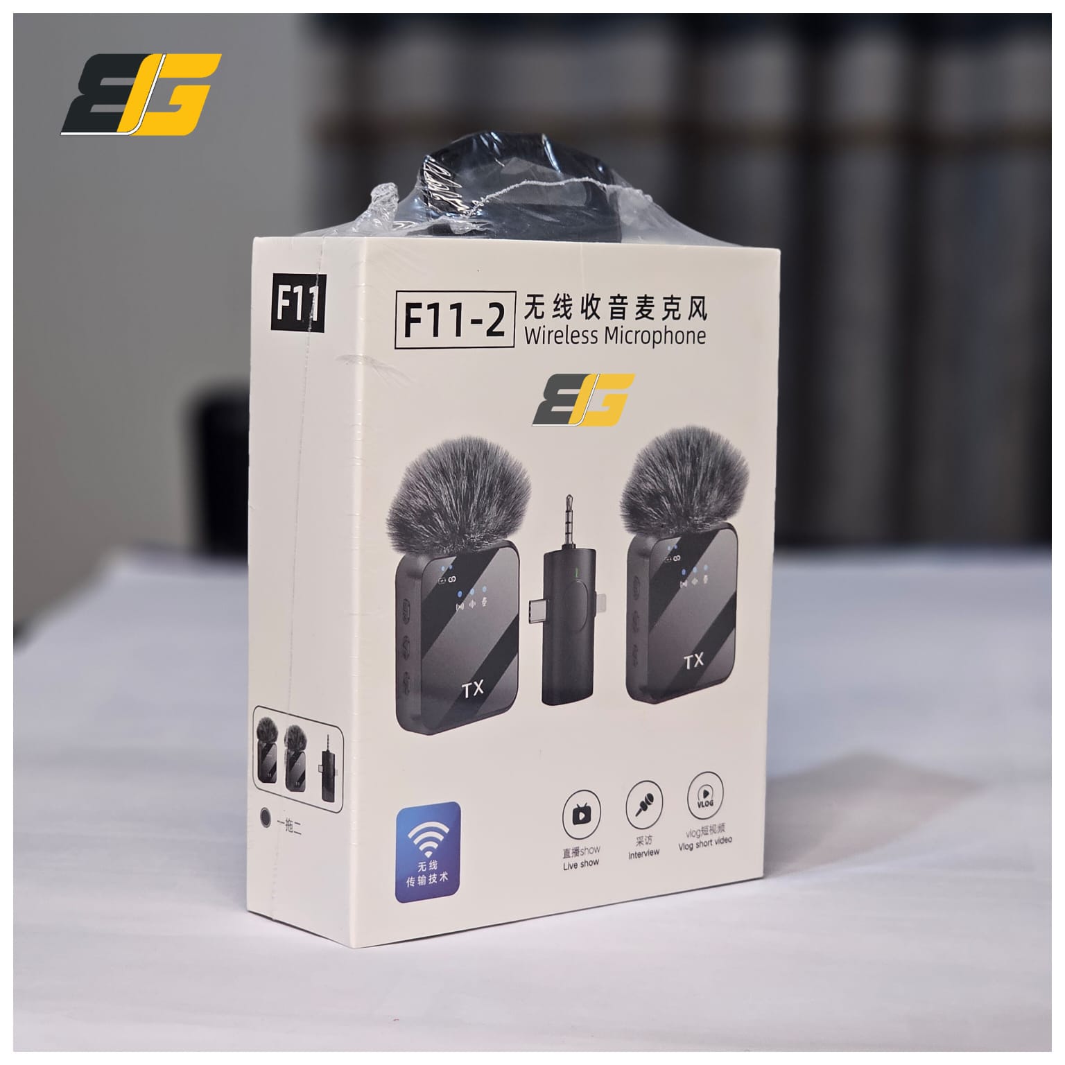 F11-2 Wireless Microphone for iPhone Android .